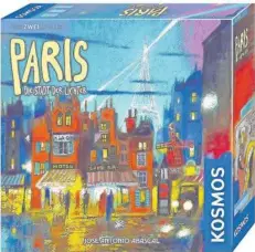  ?? FOTO: KOSMOS-VERLAG ?? Bei „Paris – die Stadt der Lichter“werden zwei Spieler zu konkurrier­enden Baumeister­n.