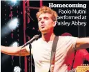  ??  ?? Homecoming Paolo Nutini performed at Paisley Abbey