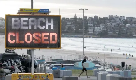  ??  ?? Sydney has shut down all of its public spaces until at least Sunday. Photo / AP