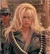  ?? ?? Anderson had a miscarriag­e while filming Barb Wire.