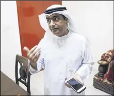  ?? JON GAMBRELL / ASSOCIATED PRESS ?? Arab human rights activist Ahmed Mansoor said he has found himself repeatedly in the crosshairs of electronic eavesdropp­ing operations.