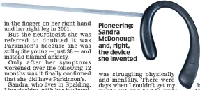  ?? ?? Pioneering: Sandra McDonough and, right, the device she invented