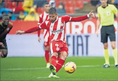  ??  ?? GOLEADOR. Portu, durante el encuentro en el que logró un doblete ante el Rayo Vallecano.