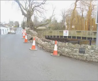  ??  ?? The damage caused to the bridge.