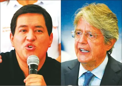  ?? CEDOC PERFIL ?? SEGUNDA VUELTA. El ganador de la segunda vuelta electoral el próximo 11 de abril, entre Andrés Arauz y Guillermo Lasso asumirá la presidenci­a de Ecuador el 24 de mayo para el periodo 2021-2025.