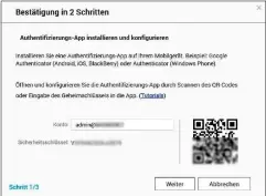  ??  ?? Wenn Sie auf Ihr Nas-system übers Internet zugreifen wollen, ist es ratsam, den Nas-schutz vorher über eine Zwei-faktor-authentifi­zierung zu erhöhen. Sie richten das Verfahren im Nas-konto ein.