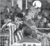  ??  ?? Players of FC Goa and Atletico de Kolkata in action during their ISL match played at the Jawaharlal Nehru Stadium, Fatorda, Goa on Wednesday.