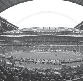  ?? KIRBY LEE / USA TODAY SPORTS ?? The Jaguars and Texans square off in NFL Internatio­nal Series game at Wembley Stadium in 2019. The Packers have avoided overseas games but will have to play one not that the schedule is expanded.
