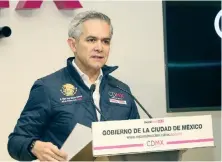  ??  ?? Miguel Ángel Mancera llamó a los dirigentes de PAN, PRD y MC a garantizar que el Frente sea “verdaderam­ente ciudadano”.
