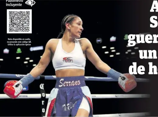  ?? GETTY IMAGES ?? Amanda Serrano celebra un knockout técnico en el primer round contra Marilyn Hernández.