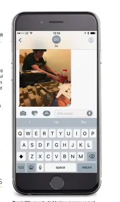 ??  ?? There’s little space to start typing a message on most iPhones, and nearby controls are easily tapped by mistake.