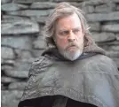  ??  ?? As old Luke, Mark Hamill lends gravitas and humility to his performanc­e.