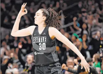  ?? Steph Chambers Getty Images/tns ?? Breanna Stewart won two titles with the Seattle Storm. She hopes to bring a first one to the New York Liberty, one of the WNBA’S original franchises.