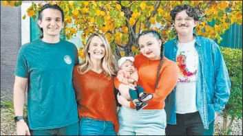  ?? Courtesy of Laura Chapel ?? Sam Chapel, from left, Laura Chapel, Auroya, Suzanne Chapel and Adam Chapel pose for a family photo. Suzanne was killed in a suspected DUI crash on I-15.