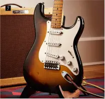  ?? ?? 7 7. An original 1957 Strat from the Seven Decades Collection in London. Josh Smith reckons that year’s distinctiv­e ‘V’ neck pro†le makes it one of the true classics from the model’s history