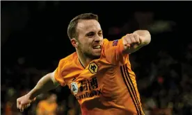  ??  ?? Diogo Jota made clear to Wolves that he wanted to join Liverpool and has signed a fiveyear contract with Liverpool. Photograph: Peter Powell/EPA