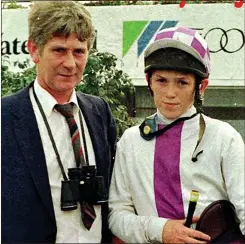  ??  ?? fIRst Race: Debutant Tony McCoy, aged 15, with dad Peadar