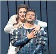  ??  ?? Perfectly in tune: Jonas Kaufmann as Otello, with Maria Agresta as Desdemona