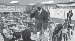  ?? EVAN VUCCI/AP ?? President Joe Biden, shown visiting Yorktown (Va.) Elementary School on Monday, is pushing a package of education and safety-net programs for families.