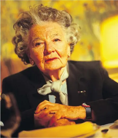  ?? TED THAI / THE LIFE PICTURE COLLECTION / GETTY IMAGES FILES ?? Lillian Ross, who never used a notepad, was known for her vivid depictions of subjects like Ernest Hemingway in the New Yorker.