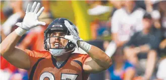  ?? Joe Amon, The Denver Post ?? Broncos tight end Matt LaCosse will see increased playing time with the injury to Jake Butts.