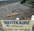  ?? PHOTO: SUPPLIED ?? The Waitekaure Stream has suffered significan­tly because of the region’s drought conditions, the TRC says.