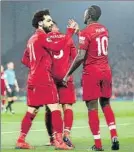  ?? FOTO: GETTY ?? Salah y Mané, temibles en Liverpool