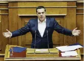  ?? Ansa ?? Un fronte di sinistraIl primo ministro Tsipras tenta di approntare una coalizione in vista delle prossime elezioni