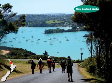  ?? Photo Anne Proffit ?? Above: Walking down a road with a beautiful view of boats moored.