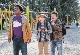  ?? UNIVERSAL ?? Brady Noon, Jacob Tremblay and Keith L. Williams in "Good Boys:" Welcome to the awkward phase.