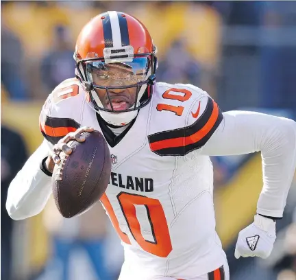  ?? DON WRIGHT/THE ASSOCIATED PRESS/FILES ?? The Cleveland Browns have released quarterbac­k Robert Griffin III after an injury-marred season.