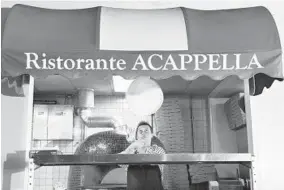  ??  ?? Etien Bregasi is a co-owner of Acappella Italian Restaurant in Fallston. 2402 Pleasantvi­lle Road, Fallston 410-878-7801, acappellam­d.com Cuisine: Italian Prices: Appetizers $10.95 to $14.95; entrees $17.95 to $24.95The dining area has a homey look and feeling; tall booths around the edges of the room are especially appealing. Service: Supple, informativ­e, and friendly as the day is long.Accepted LotThey can be accommodat­ed. Wheelchair accessible: Yes [Key: Superlativ­e: Excellent:Very good: Good: Promising: