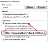  ??  ?? Select ‘Use command bar…’ to get rid of Windows 10’s ribbon menu