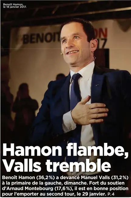  ??  ?? Benoît Hamon, le 18 janvier 2017.