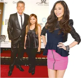  ??  ?? Foster with Dion on their ‘The Best’ album: Celine is amazing; I love every song that we’ve done…Charice (center) and Jessica (Sanchez, right) are incredible talents. There are more of them in the Philippine­s.