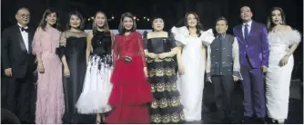  ?? ?? The Philippine Cancer Society Best Dressed Committee (from left) Mario Katigbak, Eisa Mercado,Marian Ong, Agnes Huibonhoa, Helen Ong, Betty Chua, Flora Chua, Roy Gonzales, Bo Muralla and Cory Navarro