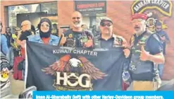  ??  ?? Iman Al-Gharabally (left) with other Harley-Davidson group members.