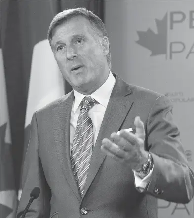  ?? ADRIAN WYLD / THE CANADIAN PRESS ?? There’s a market for what Maxime Bernier is pitching, particular­ly in conservati­ve circles, Andrew Coyne writes.