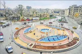  ?? AFP ?? View of the iconic al-naim Square, part of which was recently renovated, in Raqa, northern Syria. The city is no longer controlled by IS fighters, according to Us-led forces fighting the jihadists.