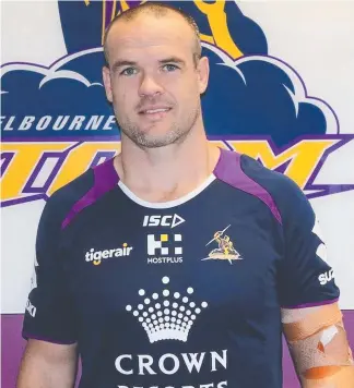  ??  ?? Nate Myles will make his debut in Melbourne Storm colours this weekend.