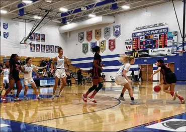  ?? CONTRIBUTE­D BY MICHAEL COOPER ?? Wayne topped Springboro 49-41 on Wednesday night in a Greater Western Ohio Conference girls basketball game at Springboro.