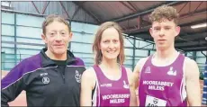  ??  ?? Willie O’Donoghue, Mary Louise Ryan and Ben Cummins at the county indoors pre Covid-19.