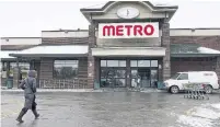  ?? PAUL CHIASSON THE CANADIAN PRESS FILE PHOTO ?? Metro said its same-store food sales climbed 10 per cent as shoppers bought more groceries with each visit or online order.