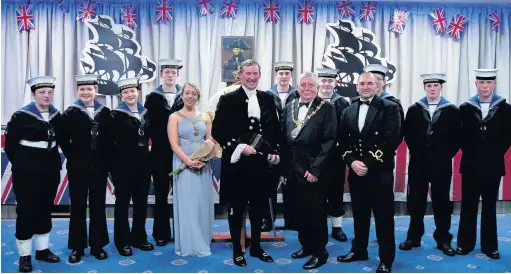  ??  ?? Accrington and District Sea Cadets at the annual Trafalgar Day Dinner