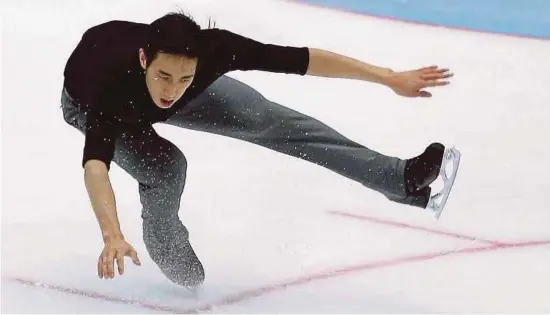  ??  ?? Julian Yee will compete in the Nebelhorn Trophy for his last attempt at qualifying for the Winter Olympics.