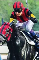  ?? ANTHONY WALLACE ?? History quest: A Shin Hikari ridden by jockey Yutaka Take