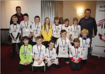  ??  ?? Arklow Town’s U-10s WDSL team at the Arklow Town F.C awards in the Arklow Bay Hotel.