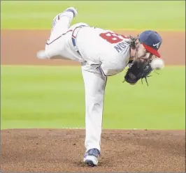  ?? Todd Kirkland / Getty Images ?? Ian Anderson had a 3-2 record with a 1.95 earned-run average in his rookie season, and had an 181⁄3-inning postseason scoreless streak.