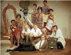  ??  ?? Hugh McDonald – filming on set with Maori performers.