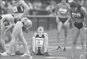  ?? Marcio Jose Sanchez Associated Press ?? SHALAYA KIPP reacts after realizing she is going to the Olympics in the 3,000-meter steeplecha­se.